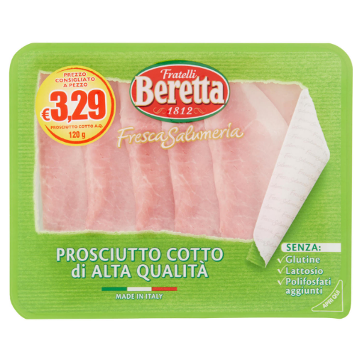 Immagine di PROSCIUTTO COTTO FR.SALUMERIA GR.120 BERETTA