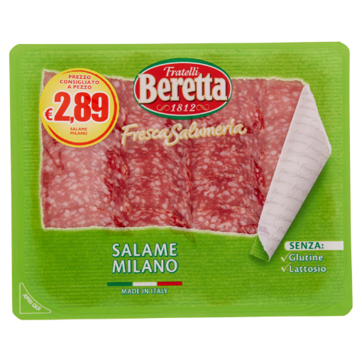 Immagine di SALAME MILANO FR.SALUMERIA GR.100 BERETTA VASCHETTA