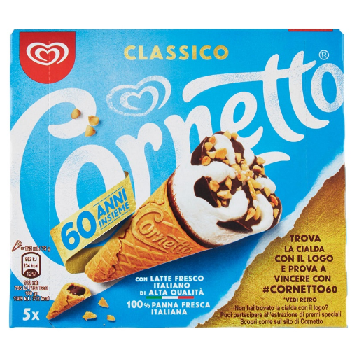 Immagine di CORNETTO CLASSICO 5PZ GR.375 ALGIDA