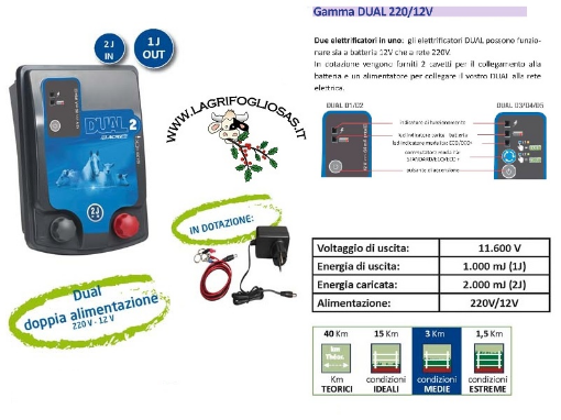 Immagine di Dual D2-2 12/220V 1J - Elettrificatore