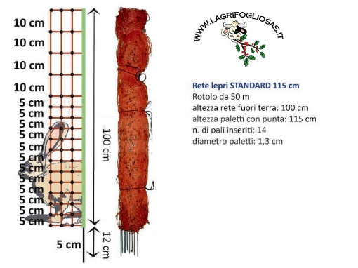 Immagine di Rete LEPRI h100cm 50mt