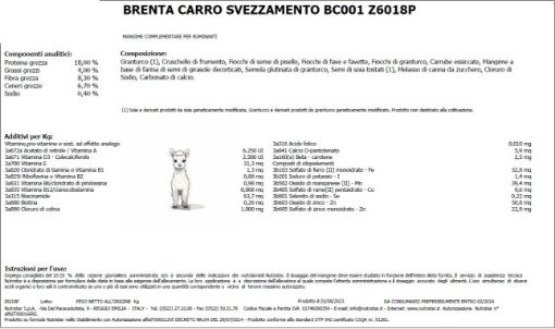 Immagine di Mangime Svezzamento Ruminanti/Cria/Alpaca - BRENTA CARRO SVEZZAMENTO BC00 s/25