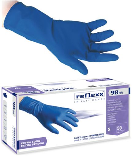 Immagine di GUANTI LATT. BLU R98 XTRA FORTE TG.L SCATOLA 50PZ.