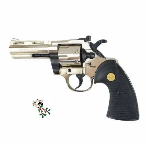 Immagine di PISTOLA A SALVE SCACCIACANI PUNISHER PYTHON CROMO DEFENCE REVOLVER CAL.380