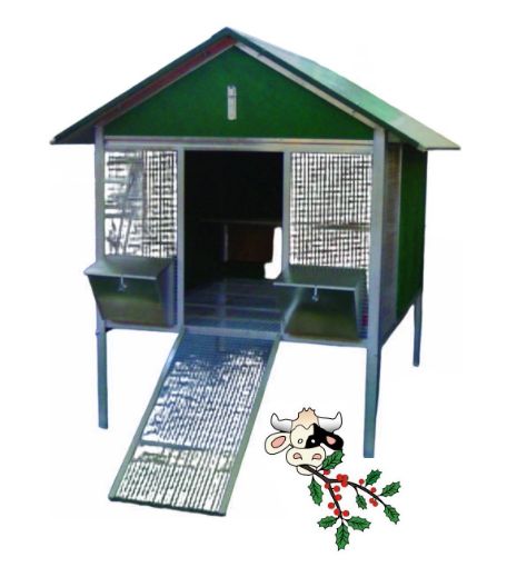 Immagine di Pollaio da esterno familiare-rete base 140 x 180 x 190 h. per circa 25 galline