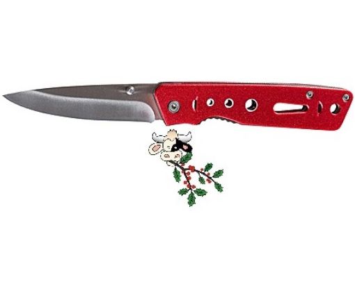 Immagine di COLTELLO INOX M.ALLUMINIO ROSSO 17,5cm AUSONIA